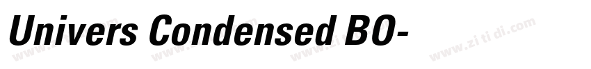 Univers Condensed BO字体转换